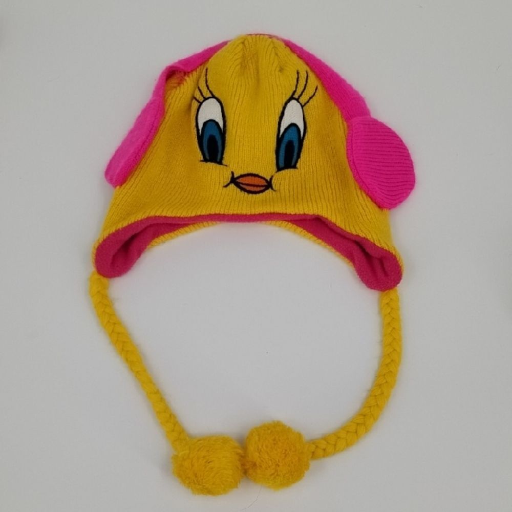 Tweey Bird Yellow and Pink Cartoon Character Beanie